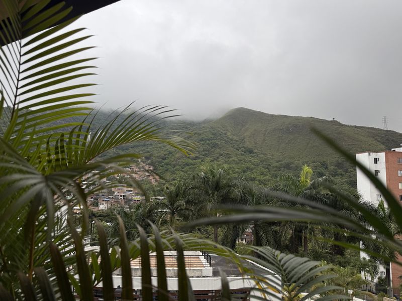 The mountains under low cloud, seen from the living room